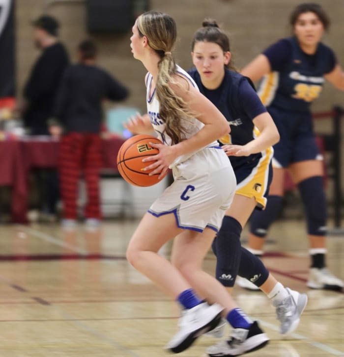 Trying to slow down Morgan Trigueiro (with ball) is no small task. Photo: Daniel Jessing